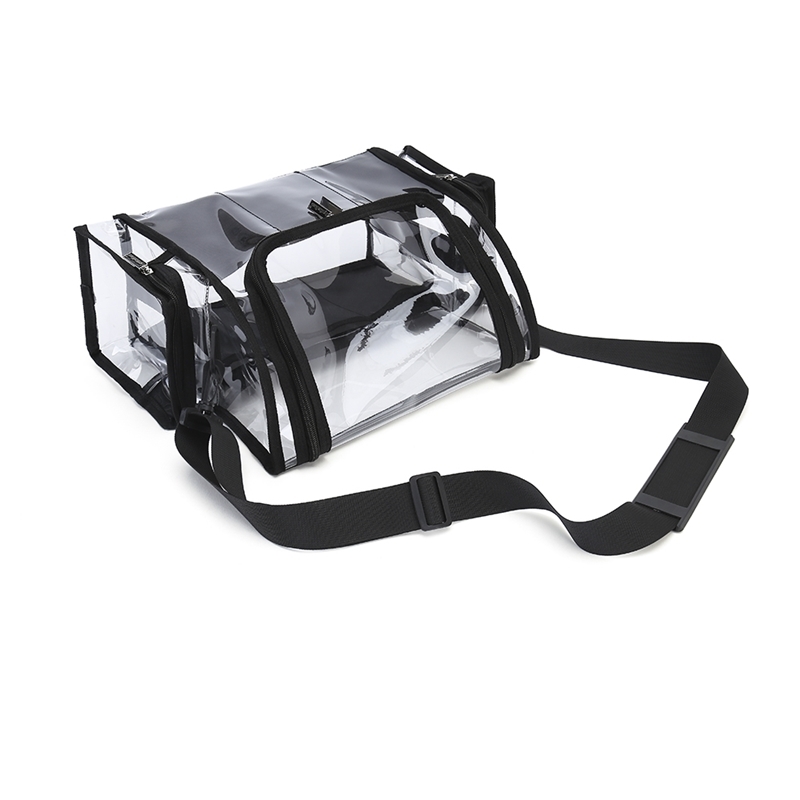 Clear makeup set bag PVC toiletry organizer shoulder bag for artist available for custom 210305