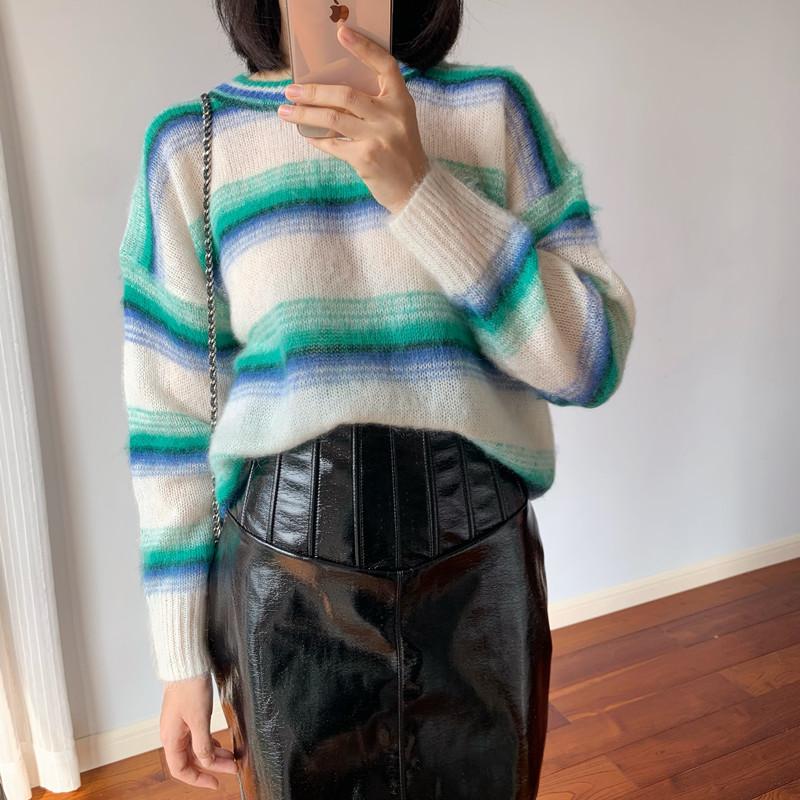Women' Sweaters Spring Women Mohair Stripes O-Neck Loose Casual Long Sleeve Ladies Fashion Knit JumperWomen, Sweater
Women' Sweaters Spring Women Mohair Stripes O-Neck Loose Casual Long Sleeve Ladies Fashion Knit JumperWomen, Sweater