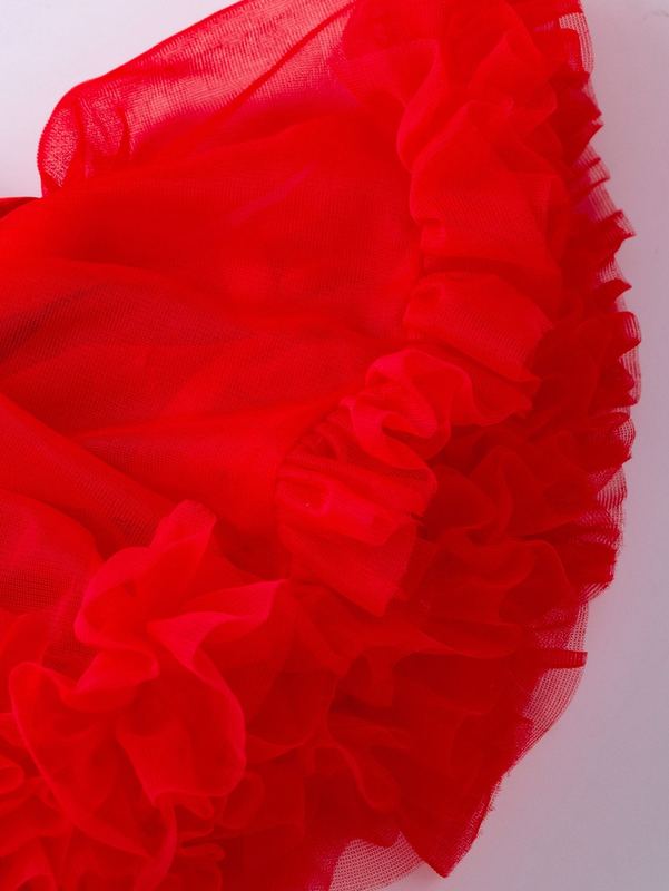 Baby Frill Trim Bow Front Mesh Skirt SHE01