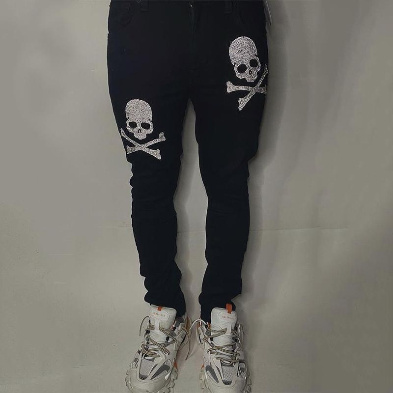 Men's Jeans Y2k Man Black Stretchy Skinny Slim Fit Drill Letter Punk Streetwear Biker Trousers All-match Denim Pencil Pants, Tz038
Men's Jeans Y2k Man Black Stretchy Skinny Slim Fit Drill Letter Punk Streetwear Biker Trousers All-match Denim Pencil Pants, Tz038