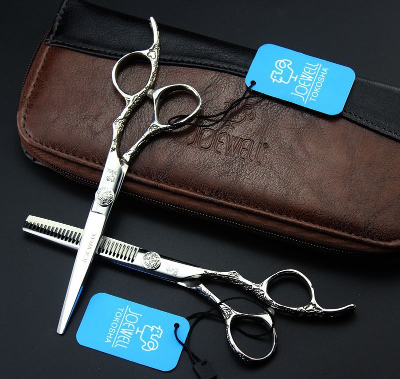 High-grade 6.0 inch stainless steel hair cutting / thinning scissors 9CR professional barber tool free shipping
