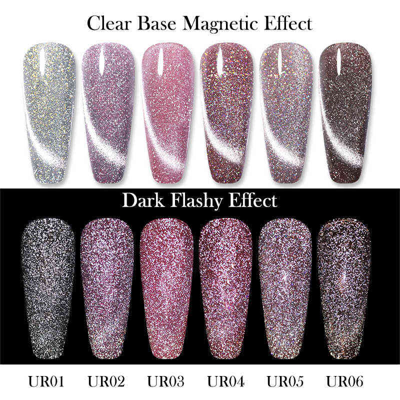 NXY Nail Gel Silver Holographic Reflective Cat Magnetic Semi Permanent Soak Off Uv Led Art Diy Design Decoration 0328