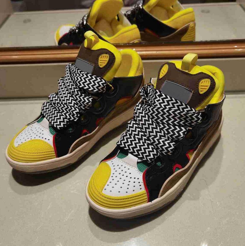 Luxury designer mesh woven lace-up casual shoes style 90' s extraordinary embossing curb sneakers Napa calfskin rubber for men and women platform shoes Langfan logo, Customize
Luxury designer mesh woven lace-up casual shoes style 90' s extraordinary embossing curb sneakers Napa calfskin rubber for men and women platform shoes Langfan logo, Customize