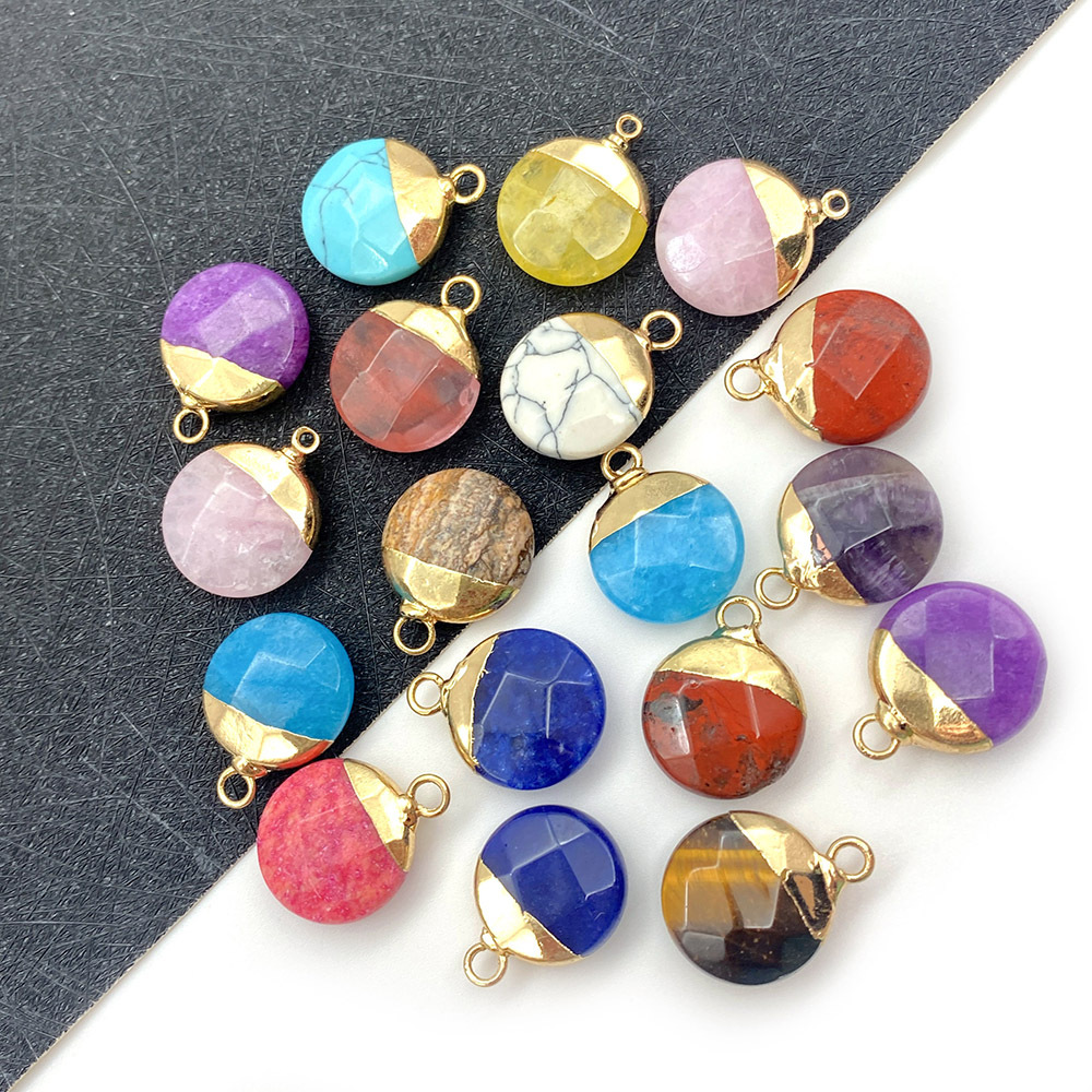 Colorful Crystal Stone Round Charms Pendant for Jewelry Making Chakra Reiki Healing Green Aventurine Pendants Wholesale 15x19mm
Colorful Crystal Stone Round Charms Pendant for Jewelry Making Chakra Reiki Healing Green Aventurine Pendants Wholesale 15x19mm