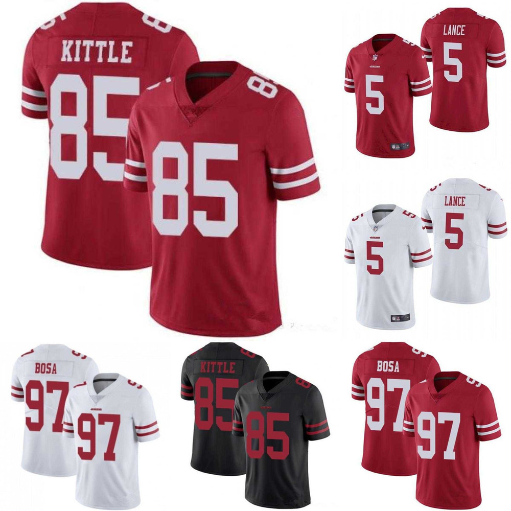 San Francisco''49ers''Men women Youth 85 George Kittle 97 Nick Bosa 10 Jimmy Garoppolo black 5 Trey Lance Football Jerseys, Color
San Francisco''49ers''Men women Youth 85 George Kittle 97 Nick Bosa 10 Jimmy Garoppolo black 5 Trey Lance Football Jerseys, Color