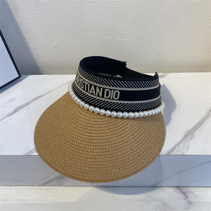4 Colors Fashion Designer Brand Lertter Print Pearl Straw Caps Without Top Holiday Beach Hat Womens Wide Brim Hats High Quality Sun Hat Tide Fisherman Hats adjustable
4 Colors Fashion Designer Brand Lertter Print Pearl Straw Caps Without Top Holiday Beach Hat Womens Wide Brim Hats High Quality Sun Hat Tide Fisherman Hats adjustable