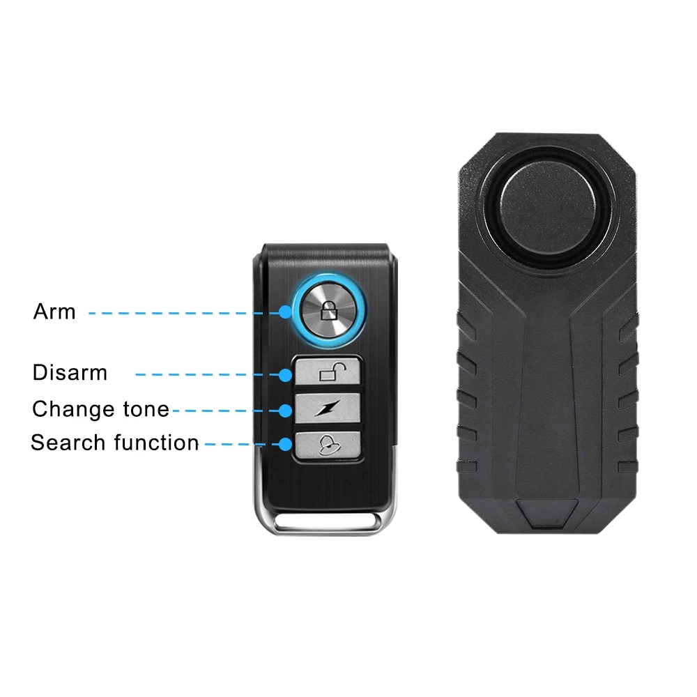 Waterproof Remote Control Electric Car Vehicle Bike Motorcycle Security Anti Lost Remind Vibration Warning Alarm Sensor Detector