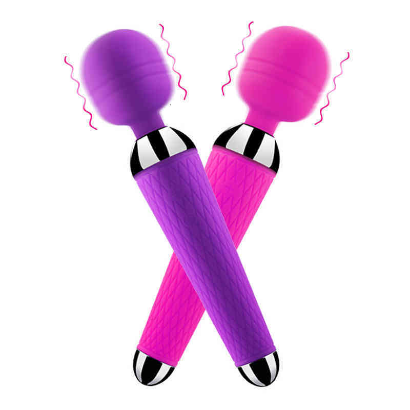 Sexy toys Massager Female Vibrator USB Recharge Magic Wand Powerful G Spot Clitoris Stimulator Vibrating Adult Sex Toys for Women