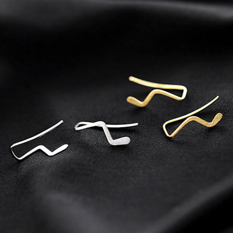 Clip-on & Screw Back Genuine 925 Sterling Silver Wave Shape Ear Climbers Simple Pierced Crawler Earrings For Women GirlsClip-on
Clip-on & Screw Back Genuine 925 Sterling Silver Wave Shape Ear Climbers Simple Pierced Crawler Earrings For Women GirlsClip-on