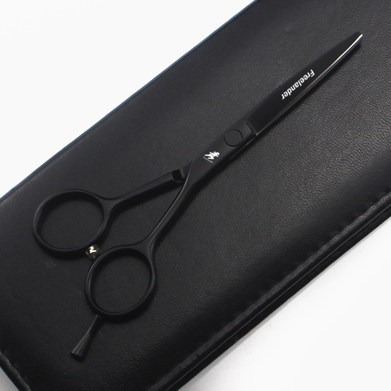 4" 5" 5.5" Professional Hairdressing Scissors Set Stylist Flat Shears Thinning haircut Black paint hair scissors 440c 220317