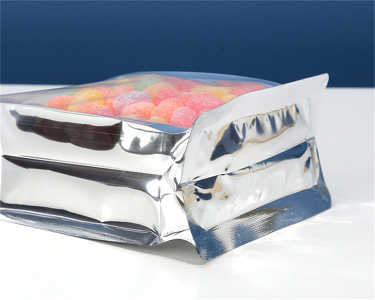 100pcs 3D Clear Front Stand up Packaging Bag Aluminum Foil Ground Coffee Beans Seeds Snack Rice Cereals Wedding Party Gifts Heat Sealing Storage Pouch