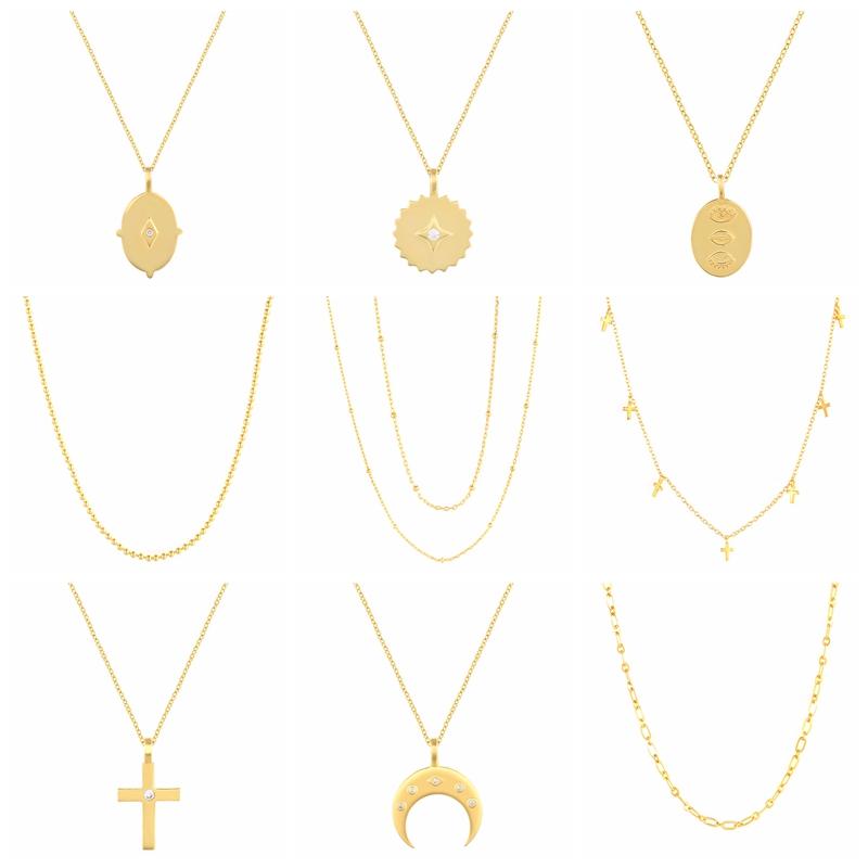 Other Aide 925 Sterling Silver Trendy Classic Cross Moon Pendants Necklace For Women Vintage Ladies Collar Layered Necklaces BijouxOther
Other Aide 925 Sterling Silver Trendy Classic Cross Moon Pendants Necklace For Women Vintage Ladies Collar Layered Necklaces BijouxOther