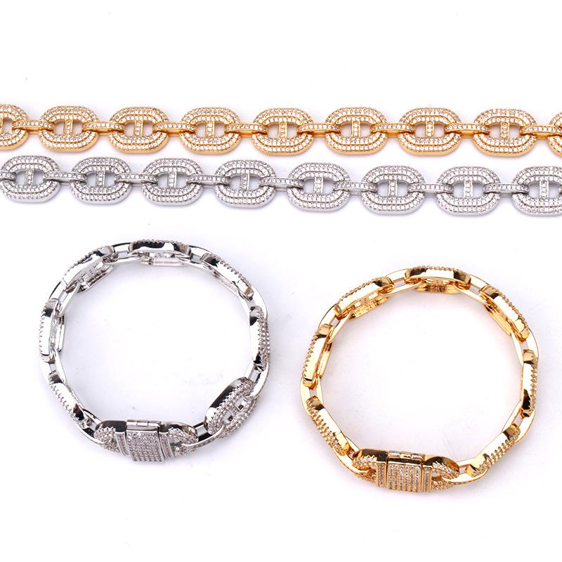 Earrings & Necklace 15mm Hip Hop CZ Stone Paved Bling Iced Out Pig Nose Coffee Bean Link Chain Bracelet Necklaces Set For Men Rapper Jewelry, As pic
Earrings & Necklace 15mm Hip Hop CZ Stone Paved Bling Iced Out Pig Nose Coffee Bean Link Chain Bracelet Necklaces Set For Men Rapper Jewelry, As pic