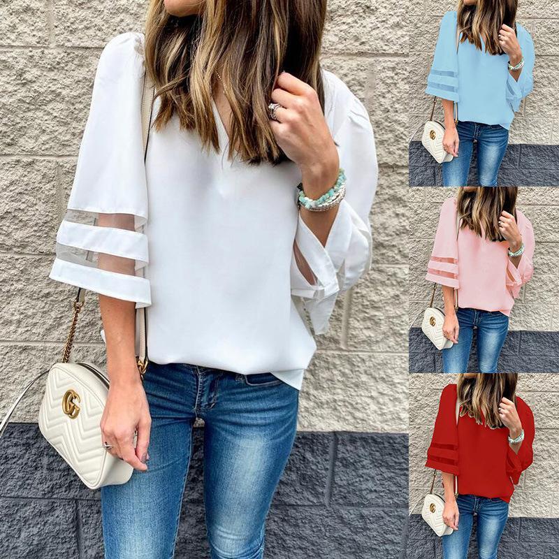 Fashion Casual Solid Color Round Neck Half Sleeve Women Blouse Summer Tops And Shirt Office Wear Women' Blouses & Shirts, Sky blue
Fashion Casual Solid Color Round Neck Half Sleeve Women Blouse Summer Tops And Shirt Office Wear Women' Blouses & Shirts, Sky blue