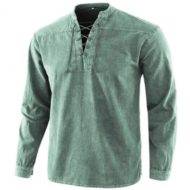 Men Knight Medieval Tunic Vintage Lace Up Renaissance Roman Shirts Halloween Costume for Adult Viking Pirate Cosplay Dating 220815, Green
Men Knight Medieval Tunic Vintage Lace Up Renaissance Roman Shirts Halloween Costume for Adult Viking Pirate Cosplay Dating 220815, Green