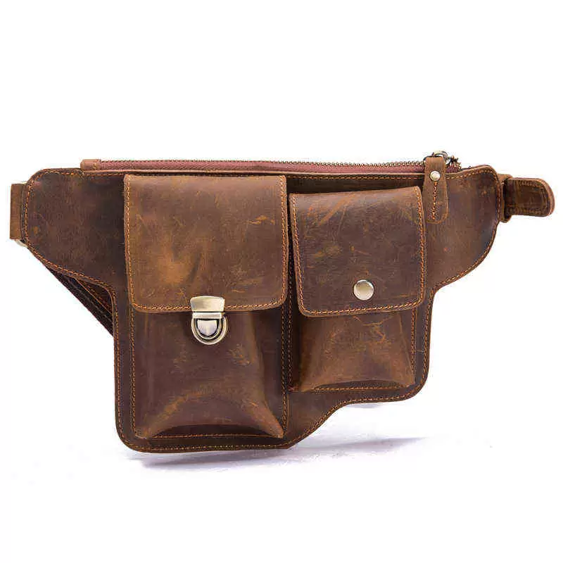 Wallets 2068 Men's Genuine Leather Crazy Horse Leather Waist Msenger Bag Wear Belt Waist Bag Ring Body Baotou Layer Cowhide Personality
Wallets 2068 Men's Genuine Leather Crazy Horse Leather Waist Msenger Bag Wear Belt Waist Bag Ring Body Baotou Layer Cowhide Personality