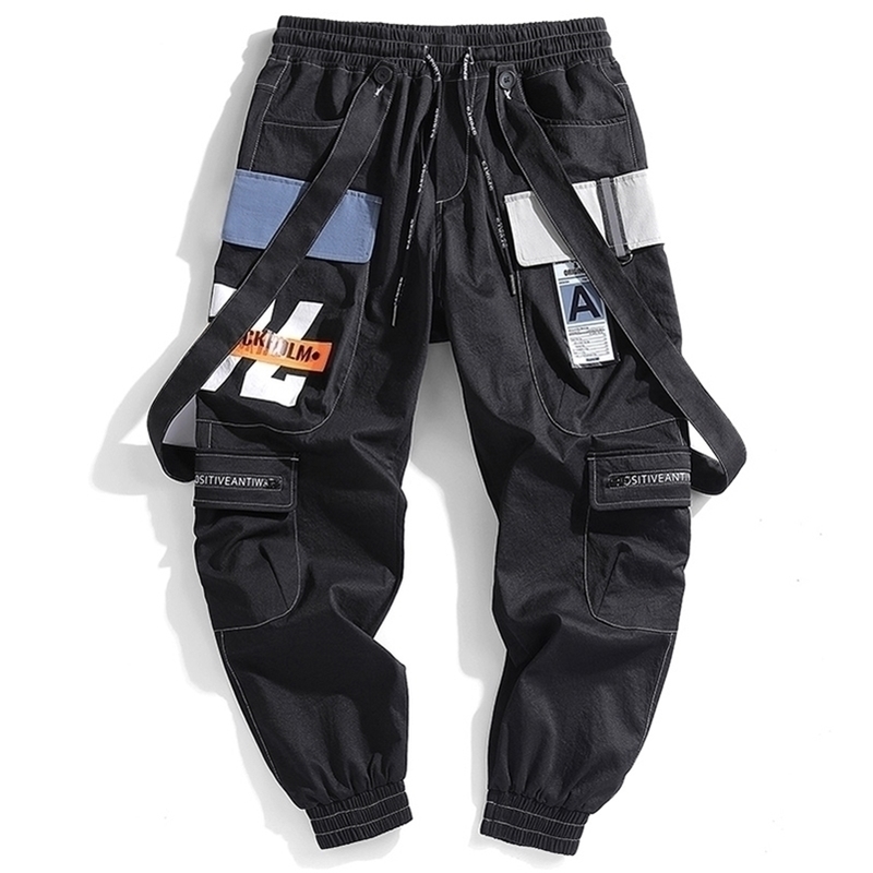 Ribbons Multi Pockets Cargo Harajuku Casual Joggers Track Streetwear Trouser Hip Hop Harem Pants Techwear Men 201110, Black
Ribbons Multi Pockets Cargo Harajuku Casual Joggers Track Streetwear Trouser Hip Hop Harem Pants Techwear Men 201110, Black