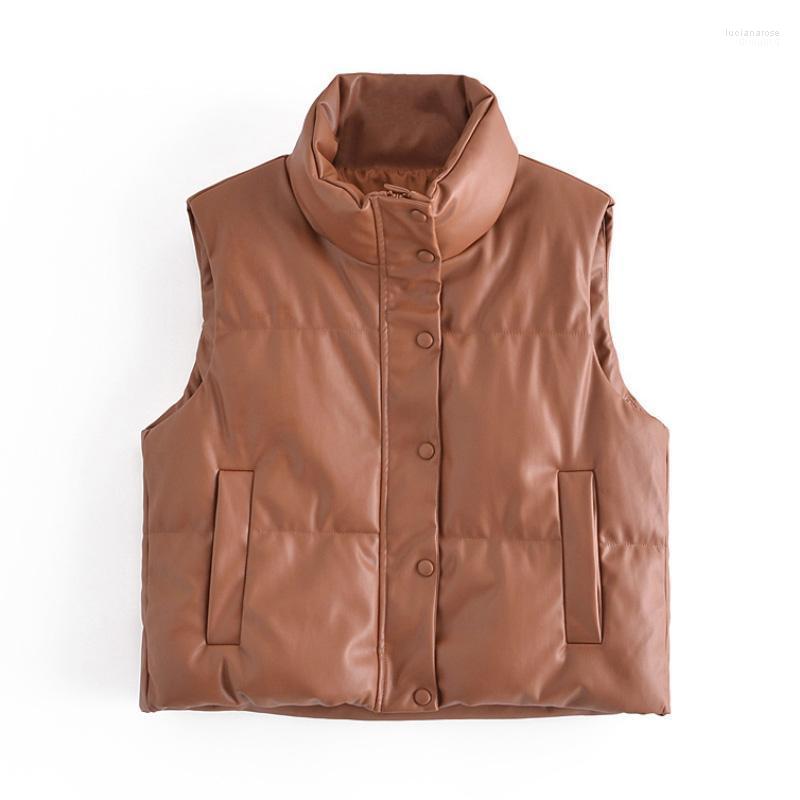 Women's Vests Female Fashion Casual Coat Women Autumn Winter PU Faux Leather Parka Coats Solid Single Breasted Waistcoat With Pockets Luci22, Brown
Women's Vests Female Fashion Casual Coat Women Autumn Winter PU Faux Leather Parka Coats Solid Single Breasted Waistcoat With Pockets Luci22, Brown
