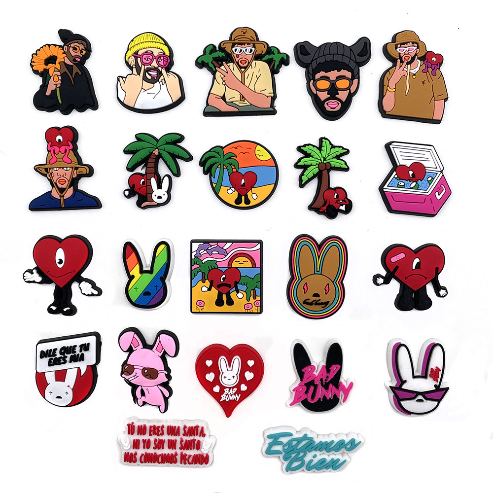 Cute Bad Bunny Croc Charms Pvc Shoe Decoration Accessories Buckel Clog Pins Buttons
Cute Bad Bunny Croc Charms Pvc Shoe Decoration Accessories Buckel Clog Pins Buttons