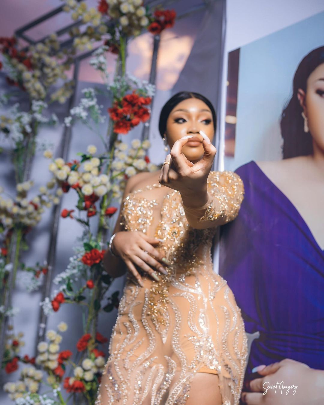 2022 Plus Size Arabic Aso Ebi Gold Luxurious Mermaid Prom Dresses One Shoulder Sexy Evening Formal Party Seocond Reception Birthday Engagement Gowns D