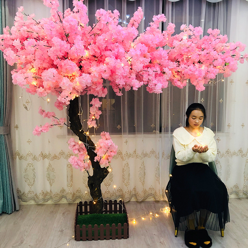 Artificial Cherry Tree Outdoor Garden Landing Simulation road lead Cherry Tree Wedding Decoration Net Mmangrove