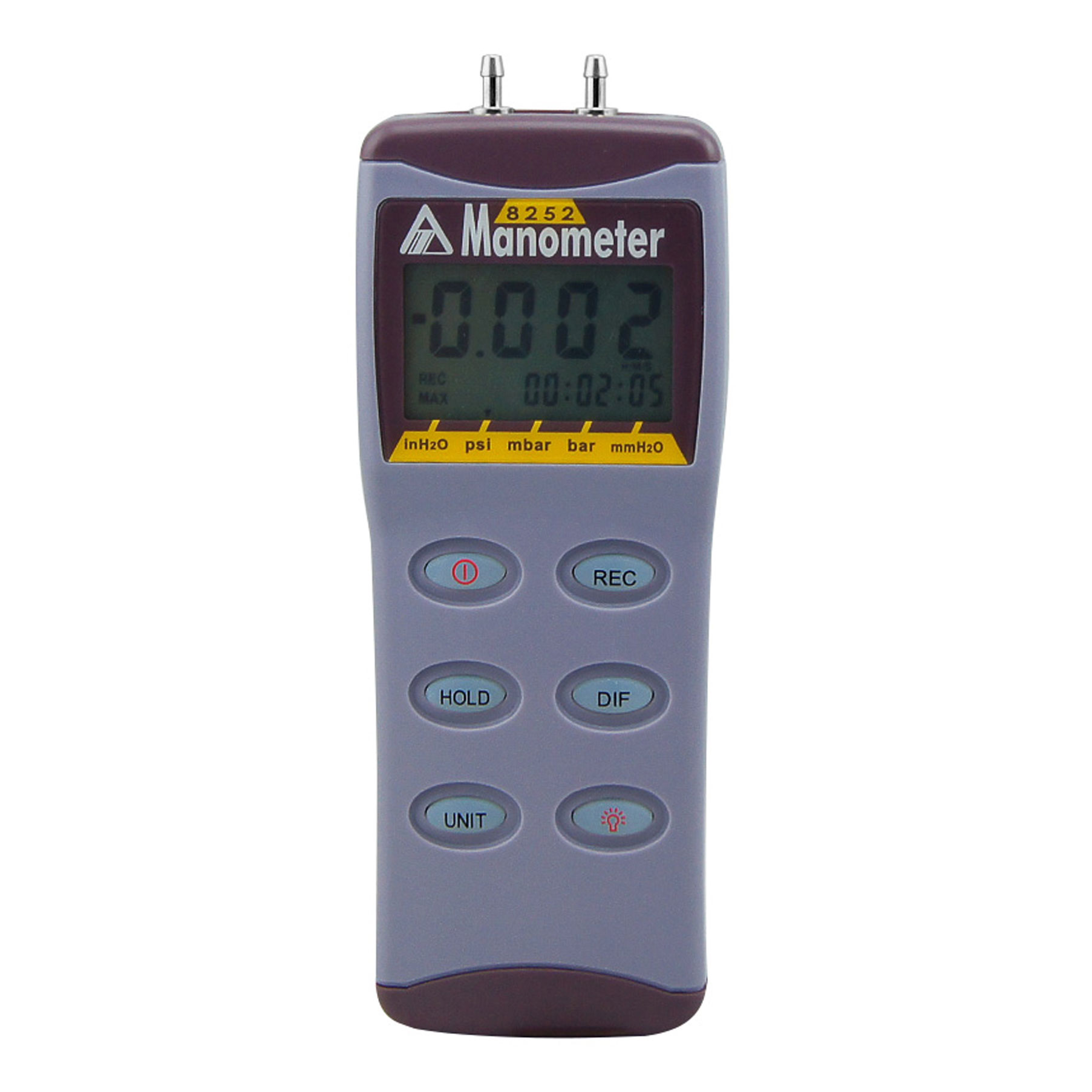 Portable AZ8252 digital gauge/differential pressure meter Manometer range 0-2Psi Hight Resolution 0.001Psi
Portable AZ8252 digital gauge/differential pressure meter Manometer range 0-2Psi Hight Resolution 0.001Psi