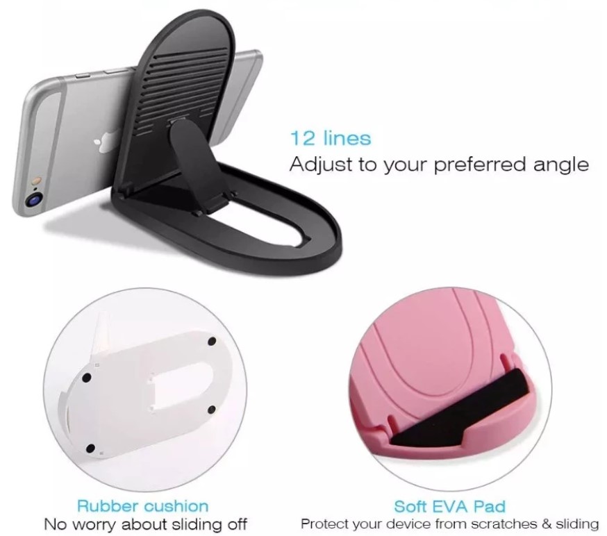 Easy operation Foldable Portable Adjustable phone holder multiple color suitable for phone