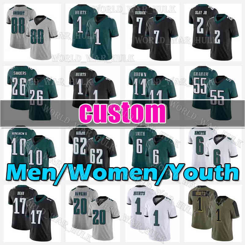 1 Jalen Hurts Jersey 6 DeVonta Smith Philadelphia''Eagles''Football 11 A.J. Brown Darius Slay Jr Mailata Goedert Jason Kelce James Bradberry Brian Dawkins Davis, Men custom jersey(l y)
1 Jalen Hurts Jersey 6 DeVonta Smith Philadelphia''Eagles''Football 11 A.J. Brown Darius Slay Jr Mailata Goedert Jason Kelce James Bradberry Brian Dawkins Davis, Men custom jersey(l y)