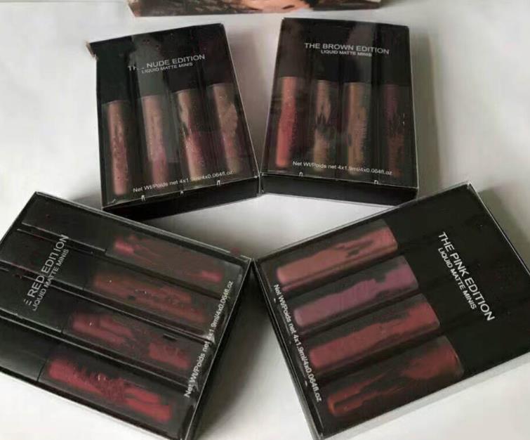 Hot Liquid Matte Minis Lip Gloss 4 Color Beauty Brand Lipsticks 9 Kinds Edition Can Choose Epacket Ship