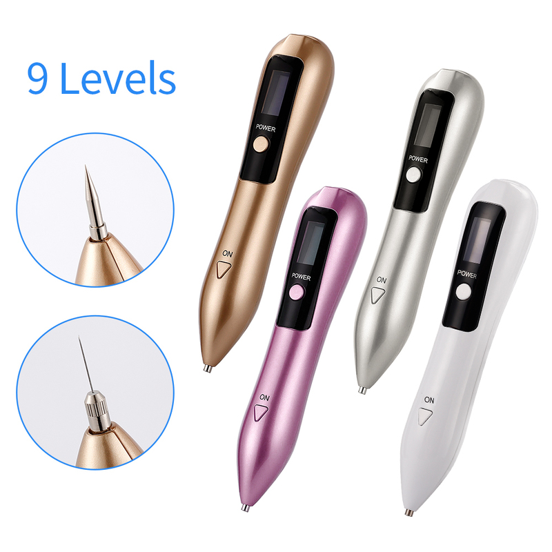 LCD Plasma Pen Laser Tattoo Mole Removal Machine Rechargeable Face Care Skin Tag Removal Freckle Wart Dark Spot Remover 220415