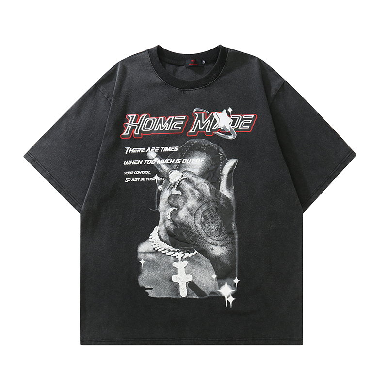 Letter Hip Hop Character Print Short Sleeve T Shirts Men and Women Round Neck Cotton Summer Tees
Letter Hip Hop Character Print Short Sleeve T Shirts Men and Women Round Neck Cotton Summer Tees