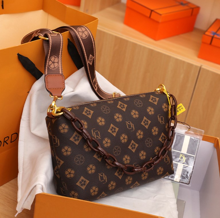 Designer Small Bag Women's Trendy Large Capacity Retro One Shoulder Square Bags Texture All Match Messenger Handbag, Brown
Designer Small Bag Women's Trendy Large Capacity Retro One Shoulder Square Bags Texture All Match Messenger Handbag, Brown