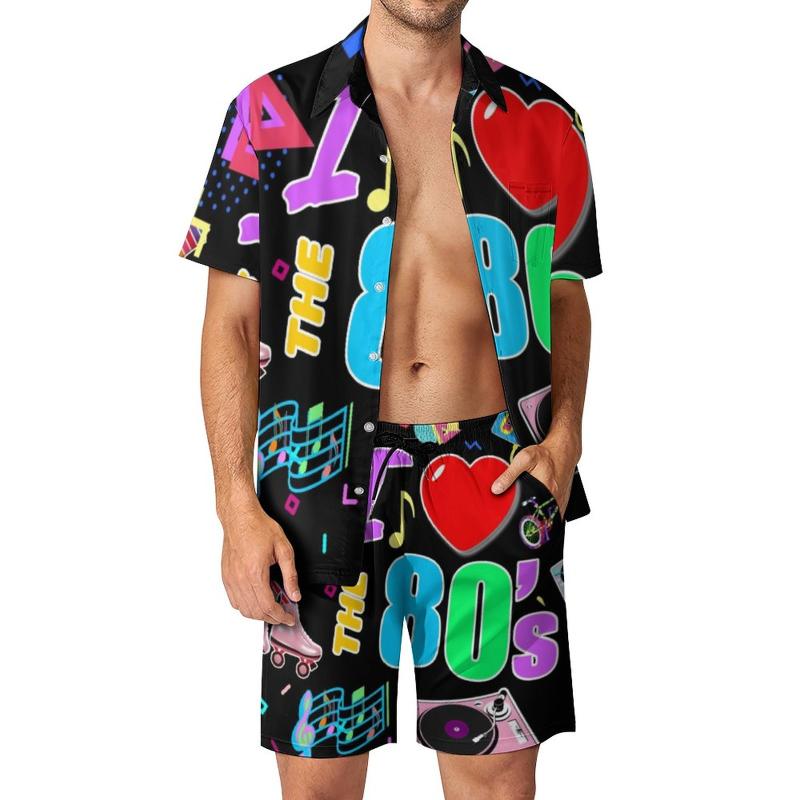 Men's Tracksuits Love The 80S Retro Heart Vacation Men Sets Cute Graffiti Colorful Pinrt Casual Shirt Set Shorts 2 Piece Novelty Oversized S, Style-6
Men's Tracksuits Love The 80S Retro Heart Vacation Men Sets Cute Graffiti Colorful Pinrt Casual Shirt Set Shorts 2 Piece Novelty Oversized S, Style-6