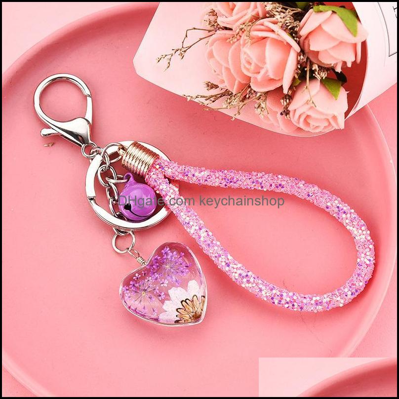Keychains Fashion Accessories Crystal Glass Key Chain Pendant Women Creative Gifts Dry Flower Heart Paillette Strap Ornement Dhk8N
Keychains Fashion Accessories Crystal Glass Key Chain Pendant Women Creative Gifts Dry Flower Heart Paillette Strap Ornement Dhk8N