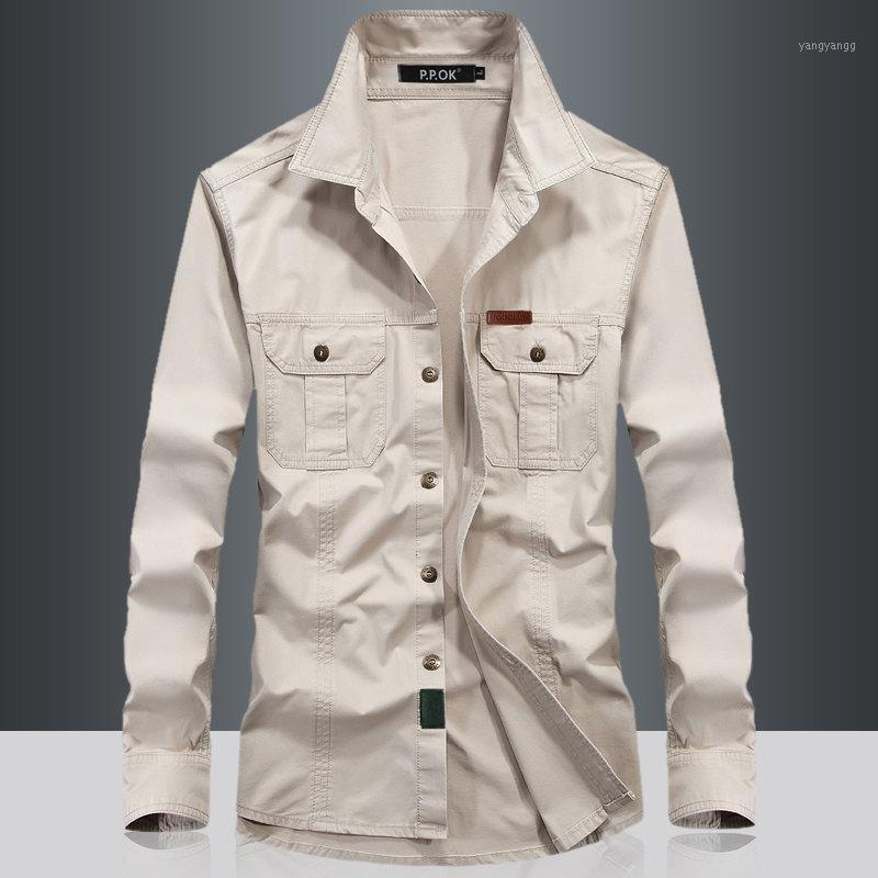 Men's Casual Shirts Autumn High Quality Military Shirt Man Long Sleeve 100%Cotton Denim Pocket Tactical Clothing Outdoor Camping -6XL, Black
Men's Casual Shirts Autumn High Quality Military Shirt Man Long Sleeve 100%Cotton Denim Pocket Tactical Clothing Outdoor Camping -6XL, Black