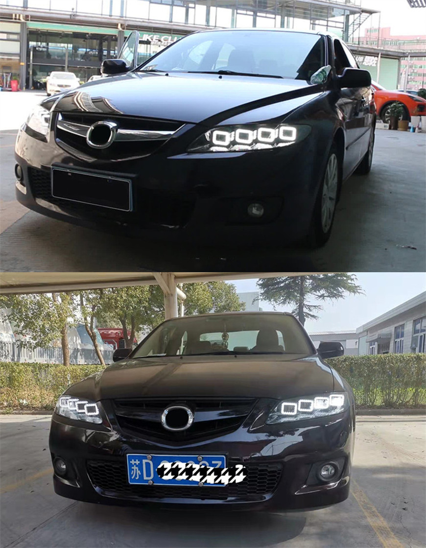 Car Lighting Accessories For Mazda 6 20 04-20 15 LED Headlights High Beam Daytime Running Front Lamp