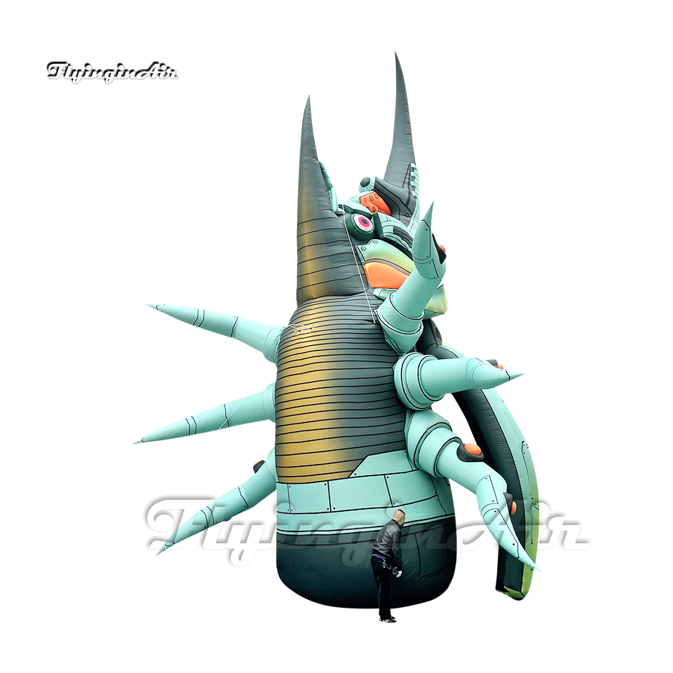 Simulated Inflatable Insect Mecha Beetle Model Large Animal Mascot Blow Up Mechanical Beetle For Carnival Stage Decoration