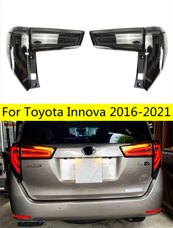 Car Tail Lamp Assembly For Innova LED Taillight 20 16-2021 Toyota DRL Driving Light LED Turn Signal Fog Reverse Lights