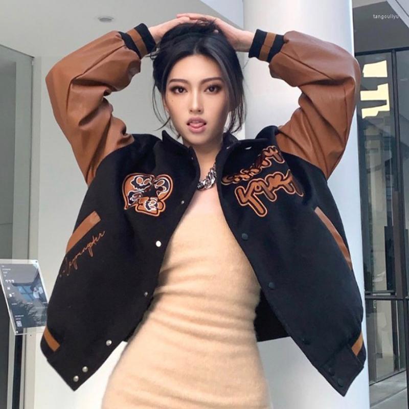 Women's Jackets Womens Coats And High Street Hip Hop Baseball Uniforms Casual Coat Loose Stitching Jacket Y2K Tops 2022 Autumn, Black
Women's Jackets Womens Coats And High Street Hip Hop Baseball Uniforms Casual Coat Loose Stitching Jacket Y2K Tops 2022 Autumn, Black