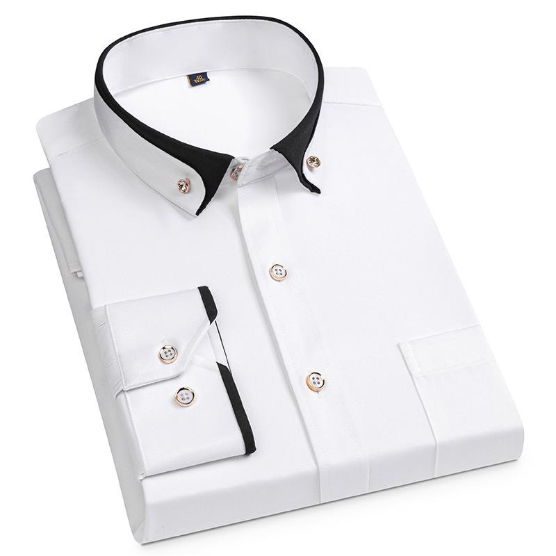 Men's Casual Shirts MAN SHIRT White Drill Buckle Elastic Anti-wrinkle Social Men Long Sleeve Business Slim Fit MenMen's, Tlzk-05
Men's Casual Shirts MAN SHIRT White Drill Buckle Elastic Anti-wrinkle Social Men Long Sleeve Business Slim Fit MenMen's, Tlzk-05
