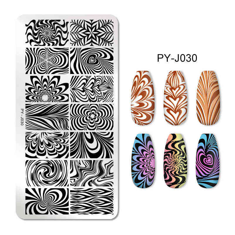 Nail Gel Toy Pict You Geometry Stamping Plates Lines Animal Fruits Theme Template Plate Mold Art Stencil Tools 0328