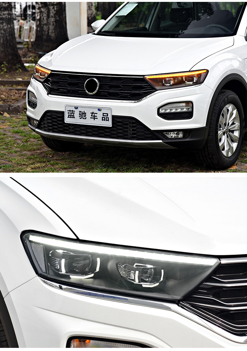 Full LED Lights For VW T-ROC Car Headlight Assembly 20 18-2021 Headlights TROC LED Stream Turn Signal Daily Light