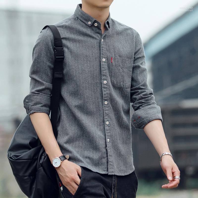 Korean Style Shirts Fashion Cotton Casual Loose Autumn Harajuku Long Sleeve Striped Shirt Chemise Homme Men' Clothing DB60SH Eldd22, Black
Korean Style Shirts Fashion Cotton Casual Loose Autumn Harajuku Long Sleeve Striped Shirt Chemise Homme Men' Clothing DB60SH Eldd22, Black