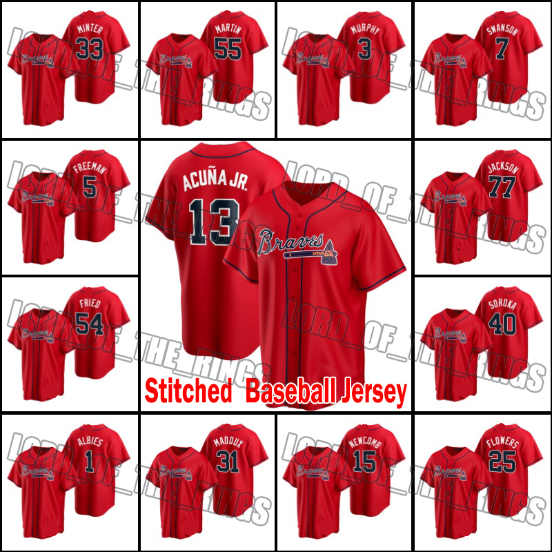 Matt Olson Ronald Acuna jr Baseball Jersey Atlanta''Braves''Ozzie Albies Max Fried Austin Riley Dansby Swanson Will Smith Eddie Rosario Max Fried Marcell Ozuna, +patch man custom jersey (ys)
Matt Olson Ronald Acuna jr Baseball Jersey Atlanta''Braves''Ozzie Albies Max Fried Austin Riley Dansby Swanson Will Smith Eddie Rosario Max Fried Marcell Ozuna, +patch man custom jersey (ys)