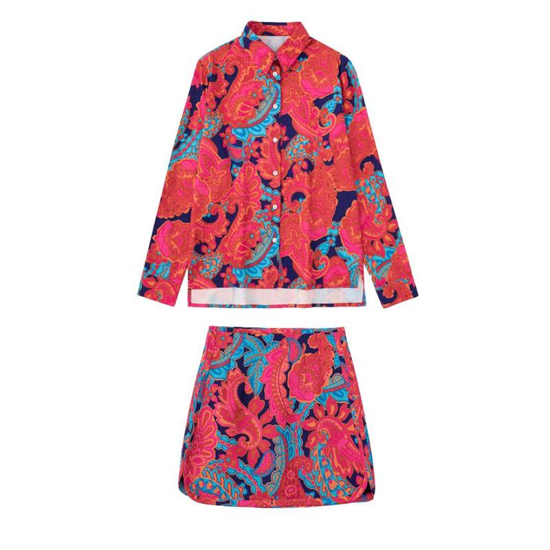 Women's Blouses & Shirts Women's Fashion Large Printed Blouse Vintage Long Sleeve Button Blusas Chic Top Shirt Skirt SetWomen's
Women's Blouses & Shirts Women's Fashion Large Printed Blouse Vintage Long Sleeve Button Blusas Chic Top Shirt Skirt SetWomen's