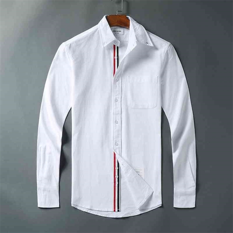 Fashion Brand Shirts Men Slim White Long Sleeve Casual Shirt Turn Down Collar Oxford Striped Solid Men's Clothing 210701, Blue
Fashion Brand Shirts Men Slim White Long Sleeve Casual Shirt Turn Down Collar Oxford Striped Solid Men's Clothing 210701, Blue