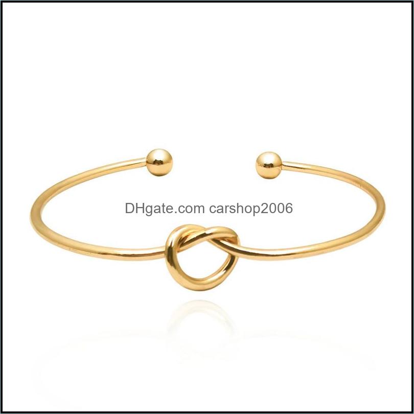 Bangle Bracelets Jewelry Girl Simple Knot Heart Style Open Wire Wedding Party Fashion Women Love Accessories Dht6M 
Bangle Bracelets Jewelry Girl Simple Knot Heart Style Open Wire Wedding Party Fashion Women Love Accessories Dht6M