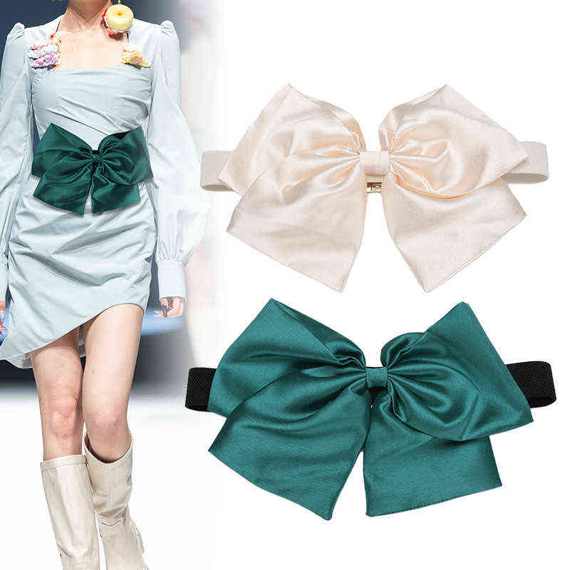 2022 Fashion Big Bow Elastic Corset Wide Girdle Ladies Dress Coat Decoration High Quality Belts for Women Luxury Designer Brand Y220419, Black
2022 Fashion Big Bow Elastic Corset Wide Girdle Ladies Dress Coat Decoration High Quality Belts for Women Luxury Designer Brand Y220419, Black