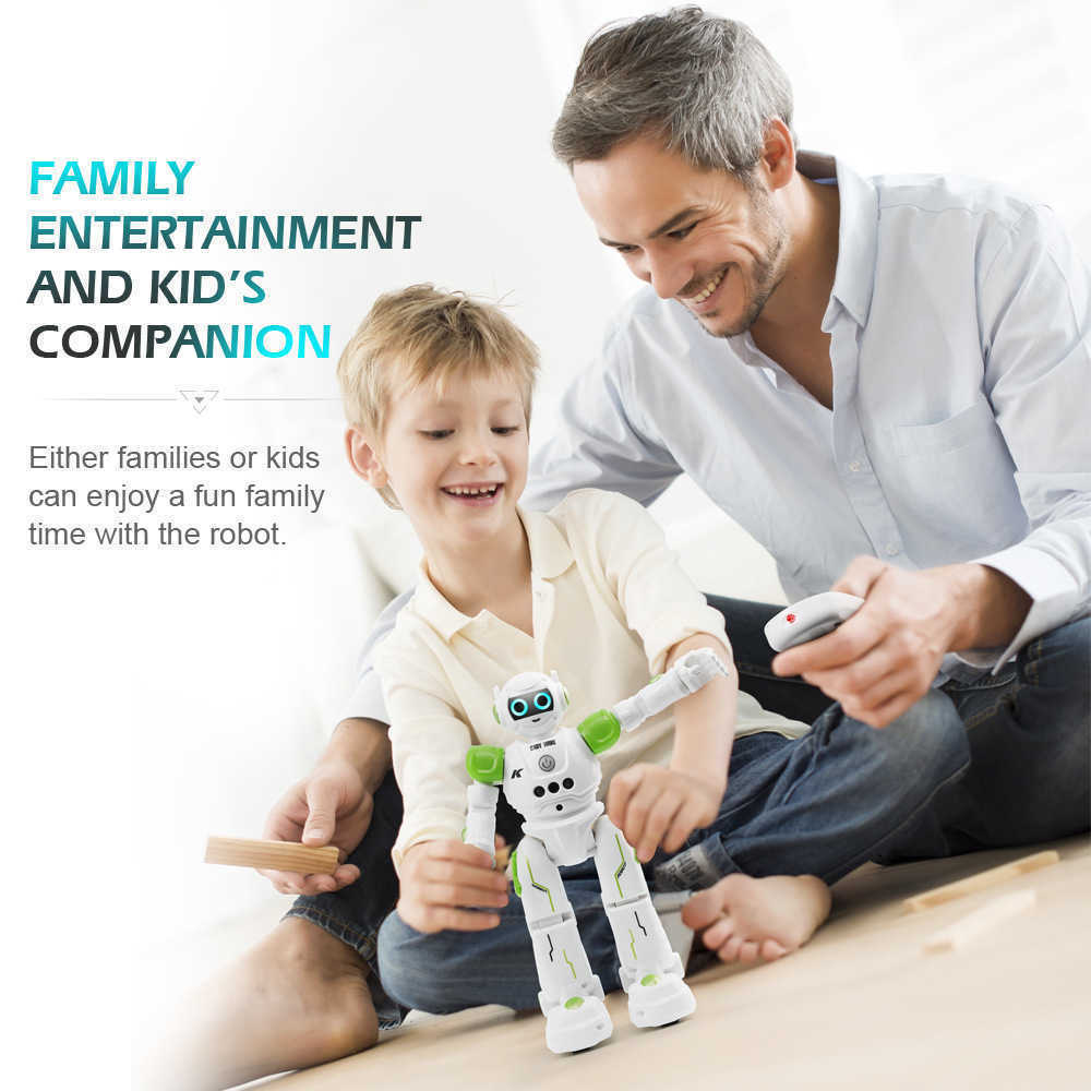 New RC Robot Smart Gesture Sensor Intelligent Programming Singing Dancing Patrol Educational Early Education Toys Children Gifts