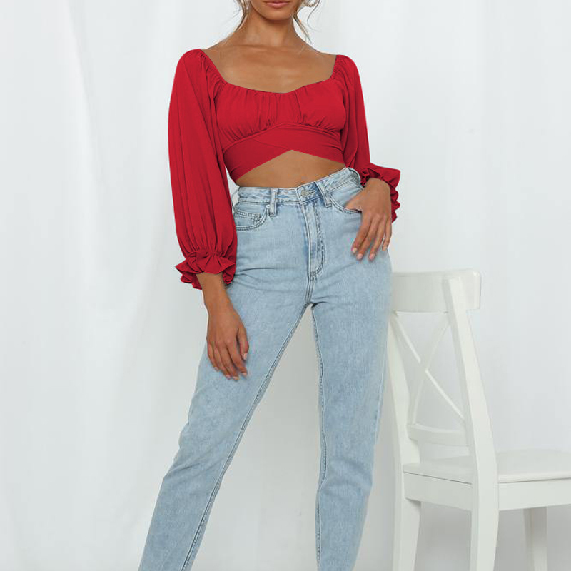 Short Sleeve Backless Sexy Crop Top Off Shoulder Tops Puff Bow Tied Beach Blouse Women Summer White G2741 220316